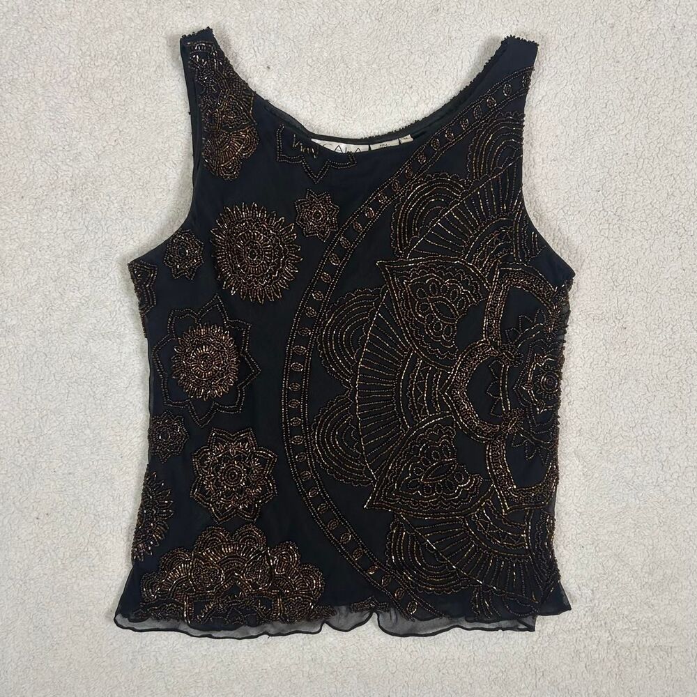 Scala Brown and Black Whimsigoth Beaded Fairy Top